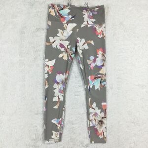 Athleta Womens Pants‎ Elation Paradise Floral Print Legging Yoga 7/8 Gray S